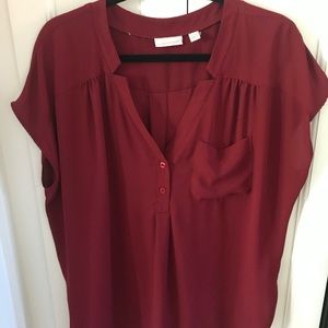 Dark red blouse